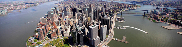 A taxpayer watchdog group wants to know more about the federal government's dealings with a tax-exempt foundation pushing green construction standards for structures like Manhattan's forest of high-rises seen in this aerial photo, Tuesday, April 20, 2010 in New York. (AP Photo/Mark Lennihan)