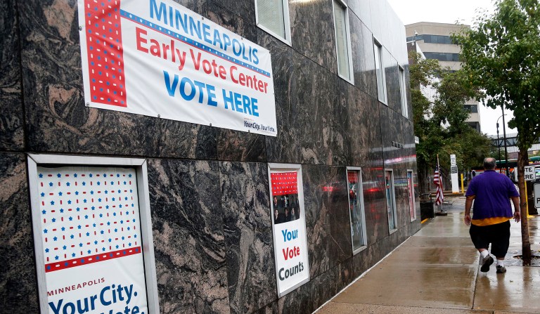The president-elect did not win the North Star State on Election Day, but he was 44,000 votes shy in a state he was supposed to lose by a predicted 8 percentage points. (AP Photo/Jim Mone)