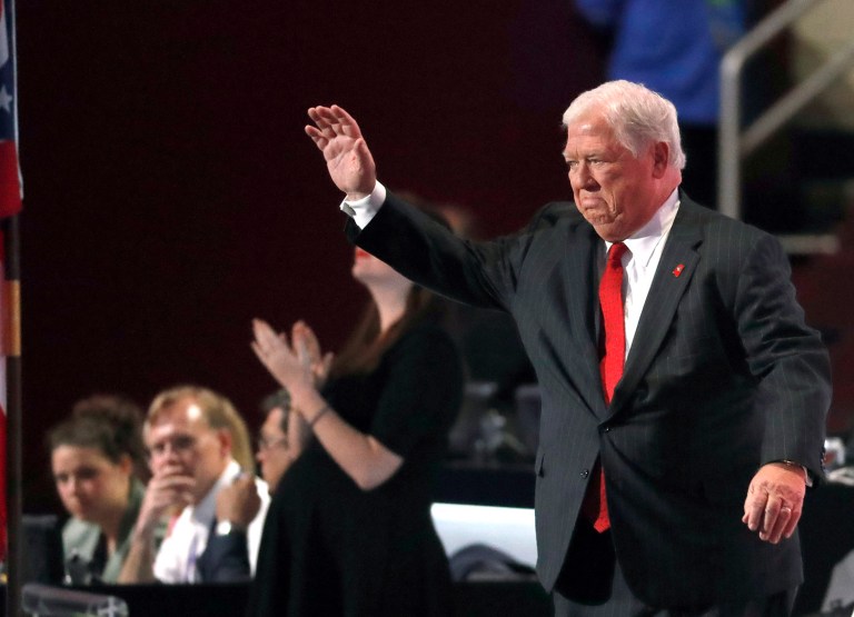 Former Mississippi Gov. Haley Barbour credited U.S. foreign aid with facilitating treaties with Egypt that have prevented major Arab invasions of Israel in the last 30 years. (AP Photo/Paul Sancya)