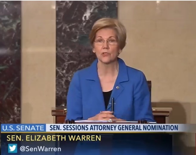 Warren Breaks Senate Rule, Prohibited From Debating Sessions Nomination