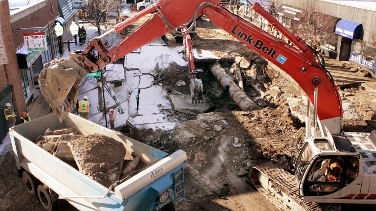Unlike roads and bridges, iron water pipes are hidden from view, but the effects of decaying underground water networks — from water-main breaks to substandard drinking water — are widespread. (AP Photo/M. Spencer Green, File)