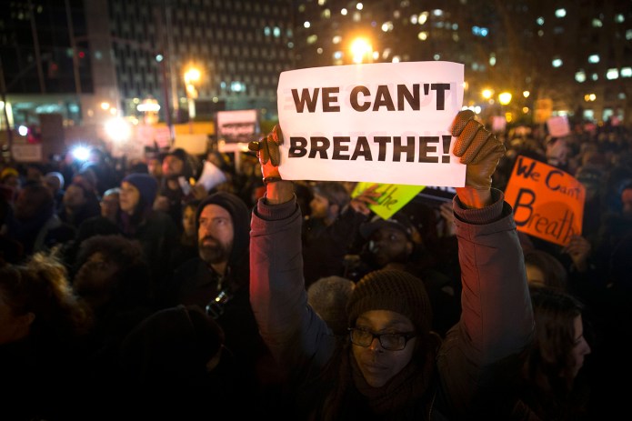 Eric Garner, who is black, died after being put into a chokehold by Daniel Pantaleo, who is white, in Staten Island on July 17, 2014. (AP Photo)