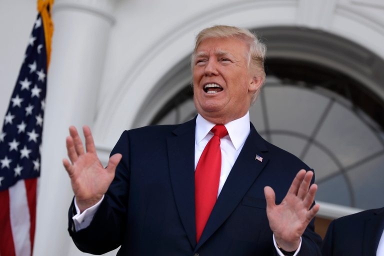 President Donald Trump speaks before a security briefing at Trump National Golf Club in Bedminster, N.J., Thursday, August 10, 2017, (AP Photo/Evan Vucci)