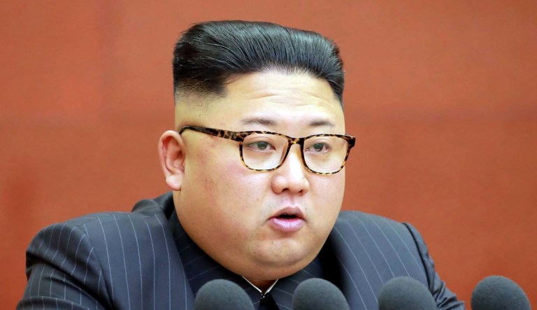 This Saturday, Oct. 7, 2017 photo distributed by the North Korean government shows North Korean leader Kim Jong Un speaking during a meeting of the central committee of the Workers' Party of Korea in Pyongyang. Independent journalists were not given access to cover the event depicted in this image distributed by the North Korean government. The content of this image is as provided and cannot be independently verified. (Korean Central News Agency/Korea News Service via AP)