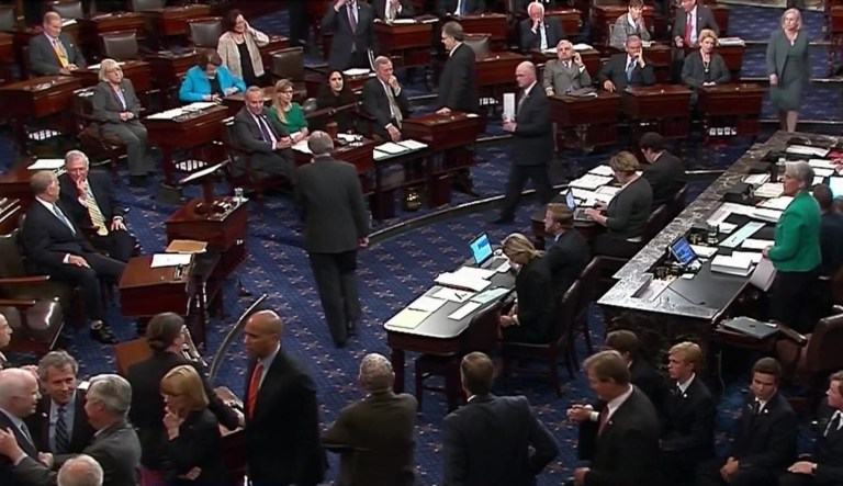 The Senate on Wednesday rejected an amendment to gut Obamacare without a replacement ready to go. (C-SPAN2 via AP)