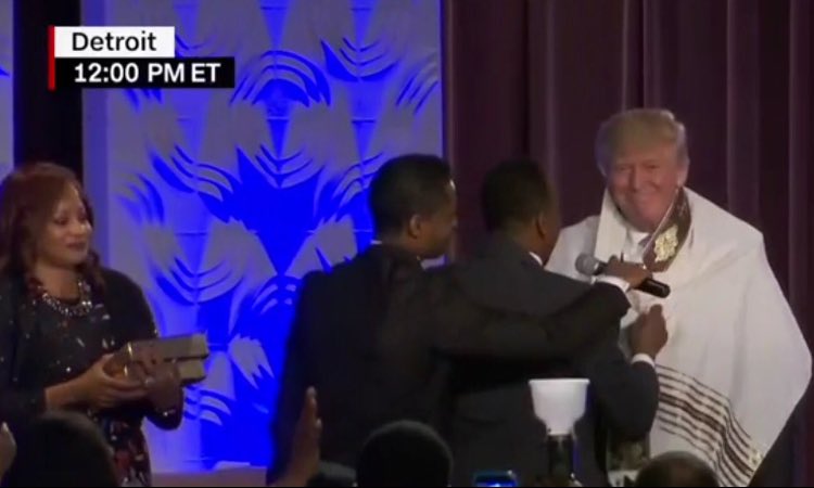Trump to black church: Your wrongs ‘will be made right’