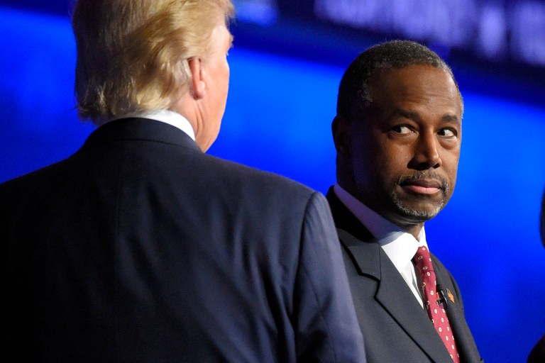 Ben Carson began the calls for changes to the debate format Thursday morning, telling reporters that his team would begin reaching out to other campaigns about any such changes. (AP Photo)