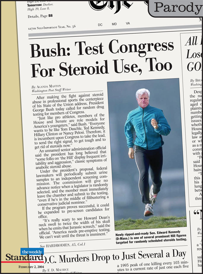 Steroid testing for Congress.
