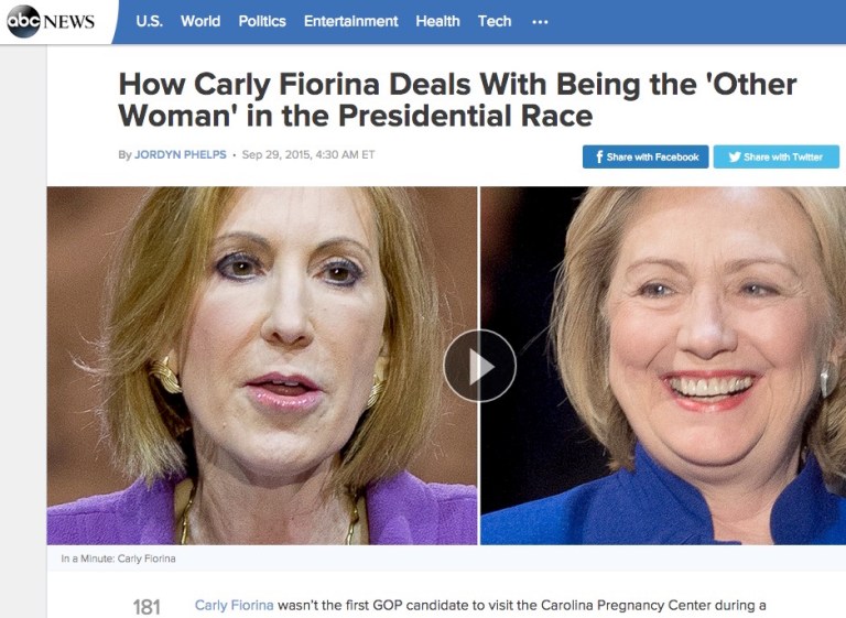 ABC News dubs Fiorina ‘the other woman’