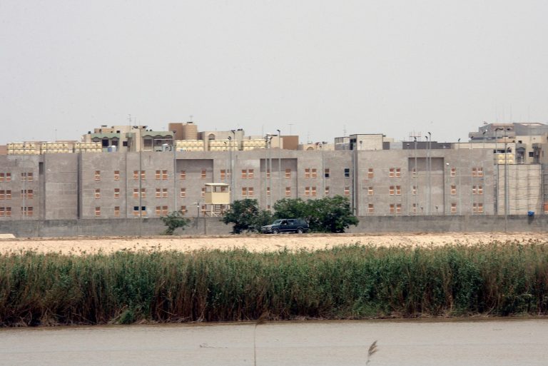 FILE - In this May 19, 2007, file photo, a portion of the new U.S. embassy under construction is seen from across the Tigris river in Baghdad. In 2014, by contrast, CIA officers have been largely hunkered down in their heavily fortified Baghdad compound since U.S. troops left the country in 2011, current and former officials say, allowing a once-rich network of intelligence sources to wither. (AP Photo)
