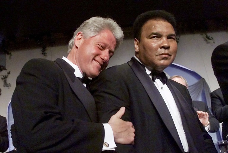 Former President Bill Clinton will deliver a eulogy at the memorial service for legendary heavyweight boxer Muhammad Ali, who died at age 74 on Friday evening. (AP Photo/Pablo Martinez Monsivais)
