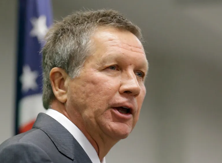 Ohio Gov. John Kasich, who may have national political ambitions, speaks at the Cleveland Clinic in Cleveland on Oct. 18. (AP Photo/Tony Dejak, File)