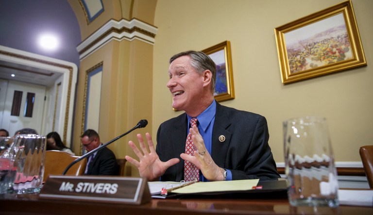 Rep. Steve Stivers of Ohio on Tuesday reprimanded President Trump for equating the white supremacists who marched in Charlottesville and the protesters who took to the streets of the Virginia college town for a counter demonstration. (AP Photo/J. Scott Applewhite)