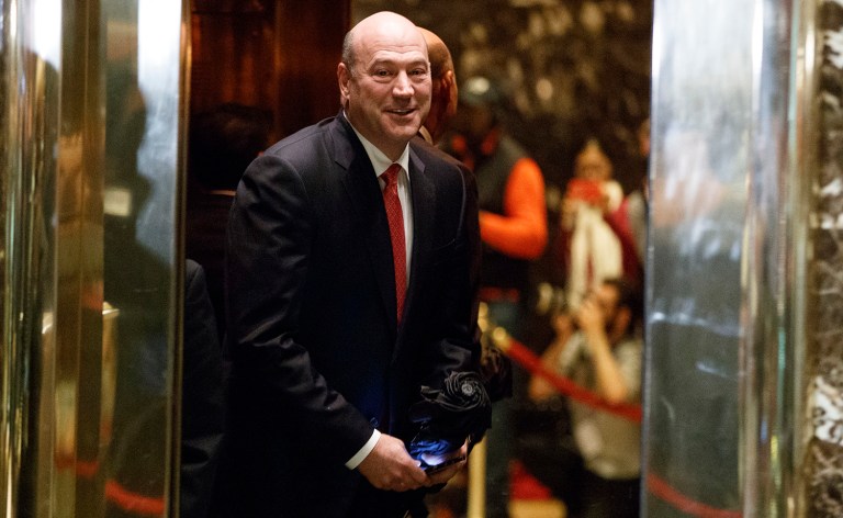 Goldman Sachs COO Gary Cohn reportedly picked as President-elect Trump's top economic adviser. (AP Photo/Evan Vucci)