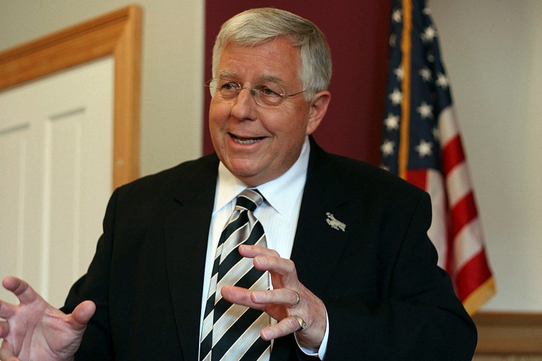 Wyoming Sen. Mike Enzi is sitting on an unusually large pile of campaign cash now that Liz Cheney has abandoned her attempt to unseat him in a GOP primary later this year. (AP Photo/The Rawlins Daily Times, Jerret Raffety, File)