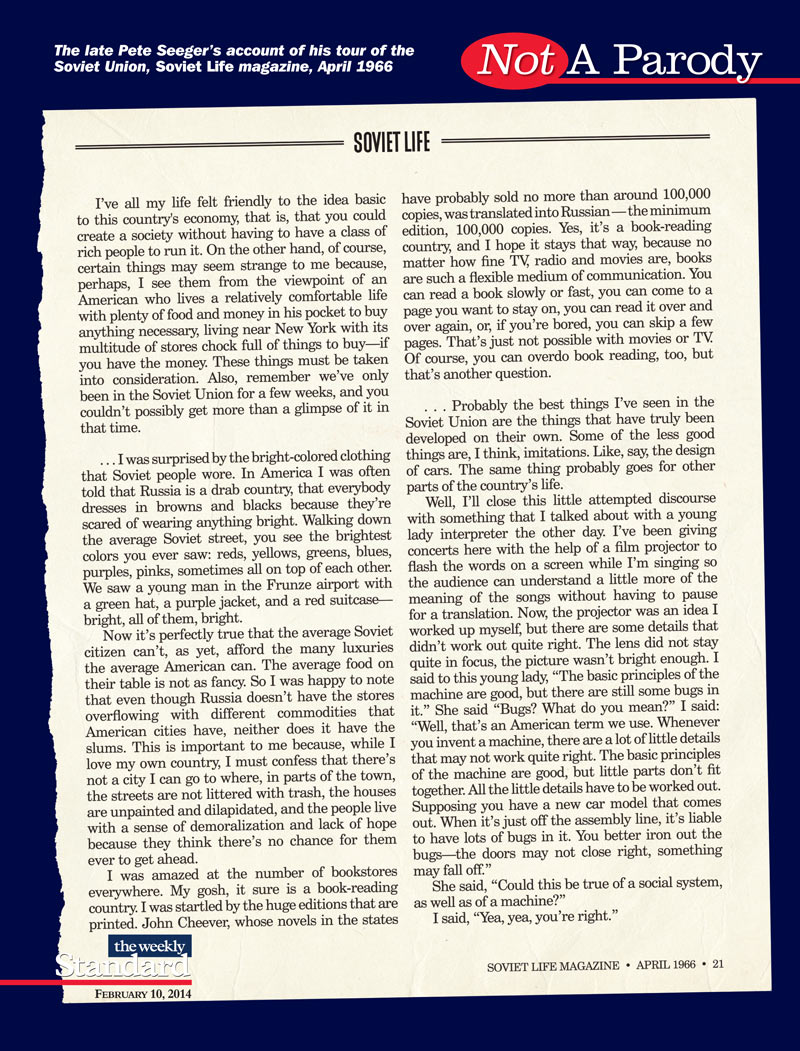 Pete Seeger’s Soviet Life