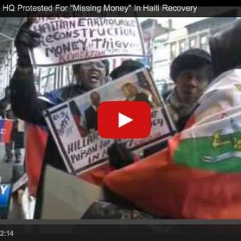 Protesters Gather at Clinton Foundation to Complain of ‘Missing Money’ from Haiti Recovery
