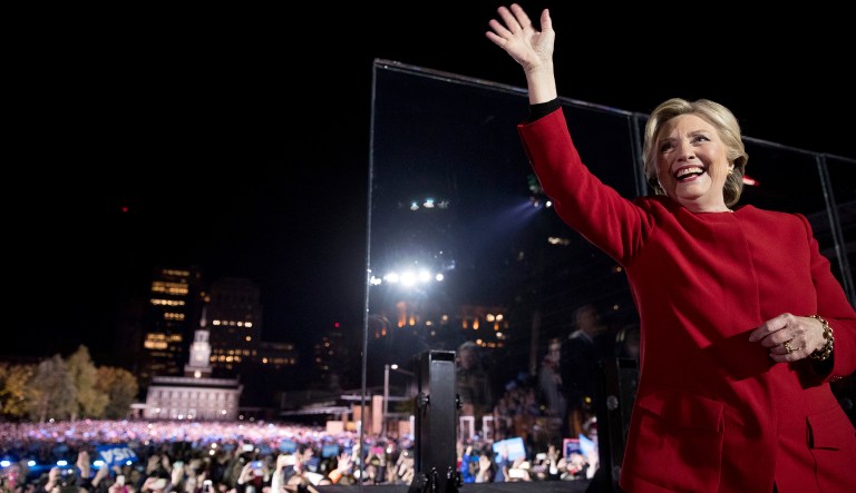 Ann Leuser, 56, sent UK-based film producers a series of emails that she said were from Clinton's senior staff members, including her chief of staff Robby Mook. (AP Photo/Andrew Harnik)