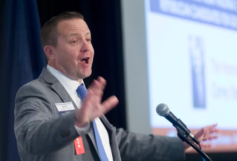 Corey Stewart is trying to seize the Trump mantle in run for governor. (AP Photo/Steve Helber)