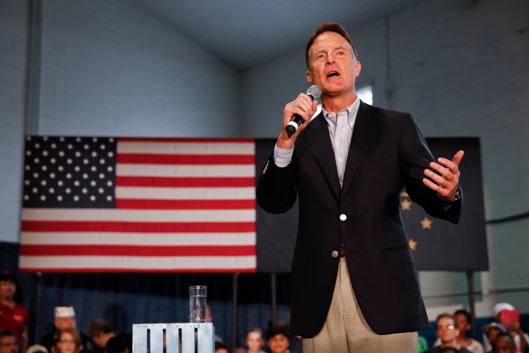 Evan Bayh announced his candidacy on Monday, mere hours after Democrats rejected a plank in their platform that would have cracked down on the revolving door. (AP Photo/Paul Sancya)