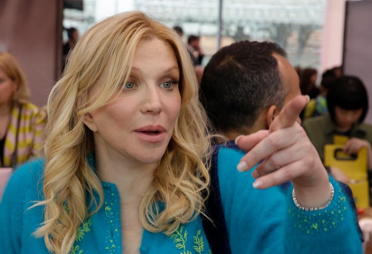 Courtney Love issued a no-holds-barred denouncement of its high-profile co-chair of the Women's March on Twitter this week. (AP Photo/Luca Bruno)