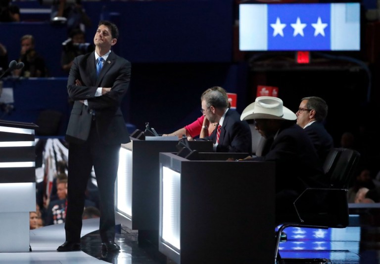 Some of the state delegations were pretty upset. D.C., Utah and Alaska, for instance, raised ruckuses after the secretary called out their votes. (AP Photo)