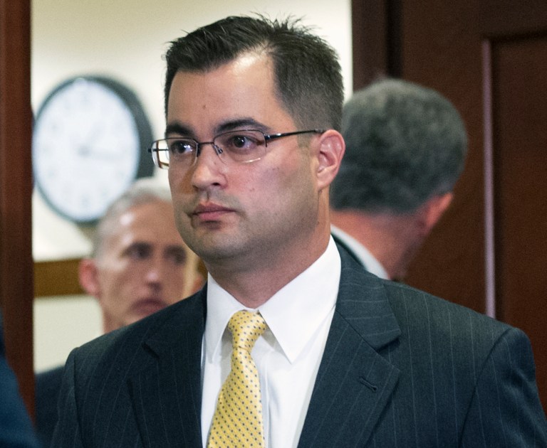 Bryan Pagliano, a former State Department employee who helped set up and maintain a private email server used by Hillary Clinton, arrives on Capitol Hill in Washington, Thursday, to give his deposition to a House panel on the Benghazi investigation. (AP Photo/Cliff Owen)