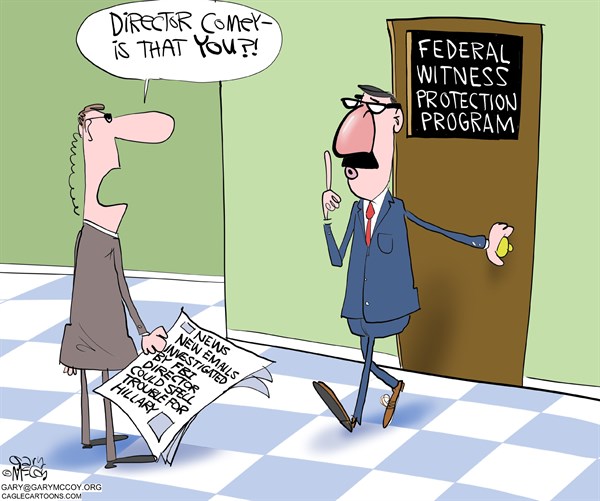 Editorial cartoon: Finding Comey