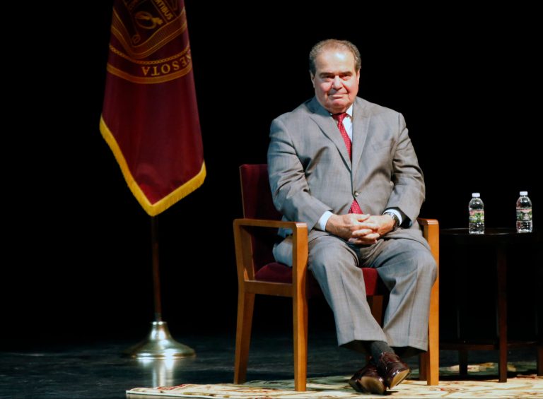 Justices have spoken at the conservative lawyers' convention since 2009. (AP Photo/Jim Mone)