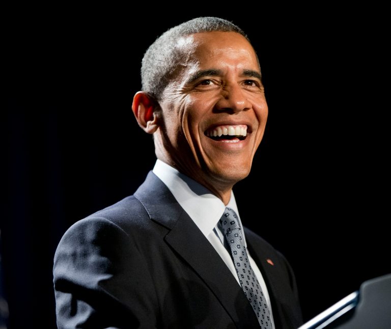 President Obama smiles as he makes opening remarks at the House Democratic Issues Conference in Philadelphia, Thursday, Jan. 29, 2015. (AP Photo)