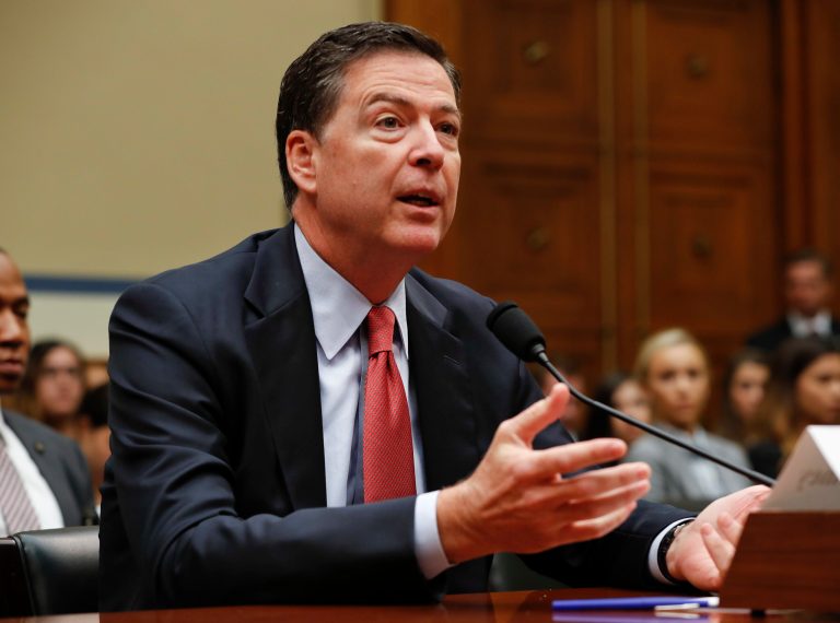 FBI Director James Comey's decision to unveil an inquiry into newly-discovered emails related to the closed investigation of Hillary Clinton has infuriated his former defenders, opened up a deep divide within the legal community and invited accusations from Clinton's allies who say he has papered over Donald Trump's alleged collusion with the Kremlin. (AP Photo/Pablo Martinez Monsivais, File)