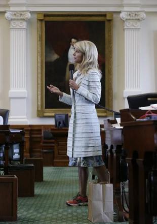 Texas Sen. Wendy Davis, and her pink sneakers, won more coverage for her abortion filibuster, than the trial of Philadelphia abortionist Kermit Gosnell. AP Photo