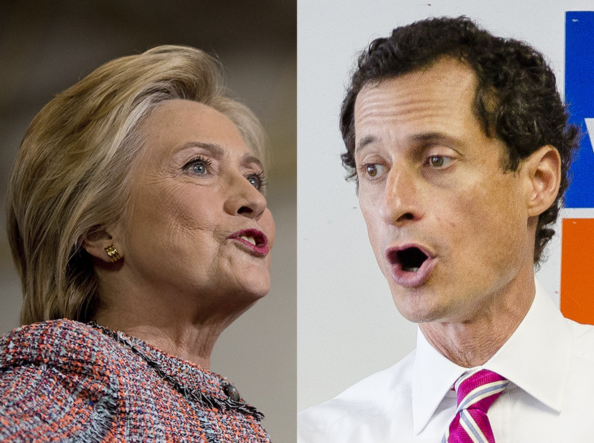 Trump tells Clinton to give Weiner back his $550