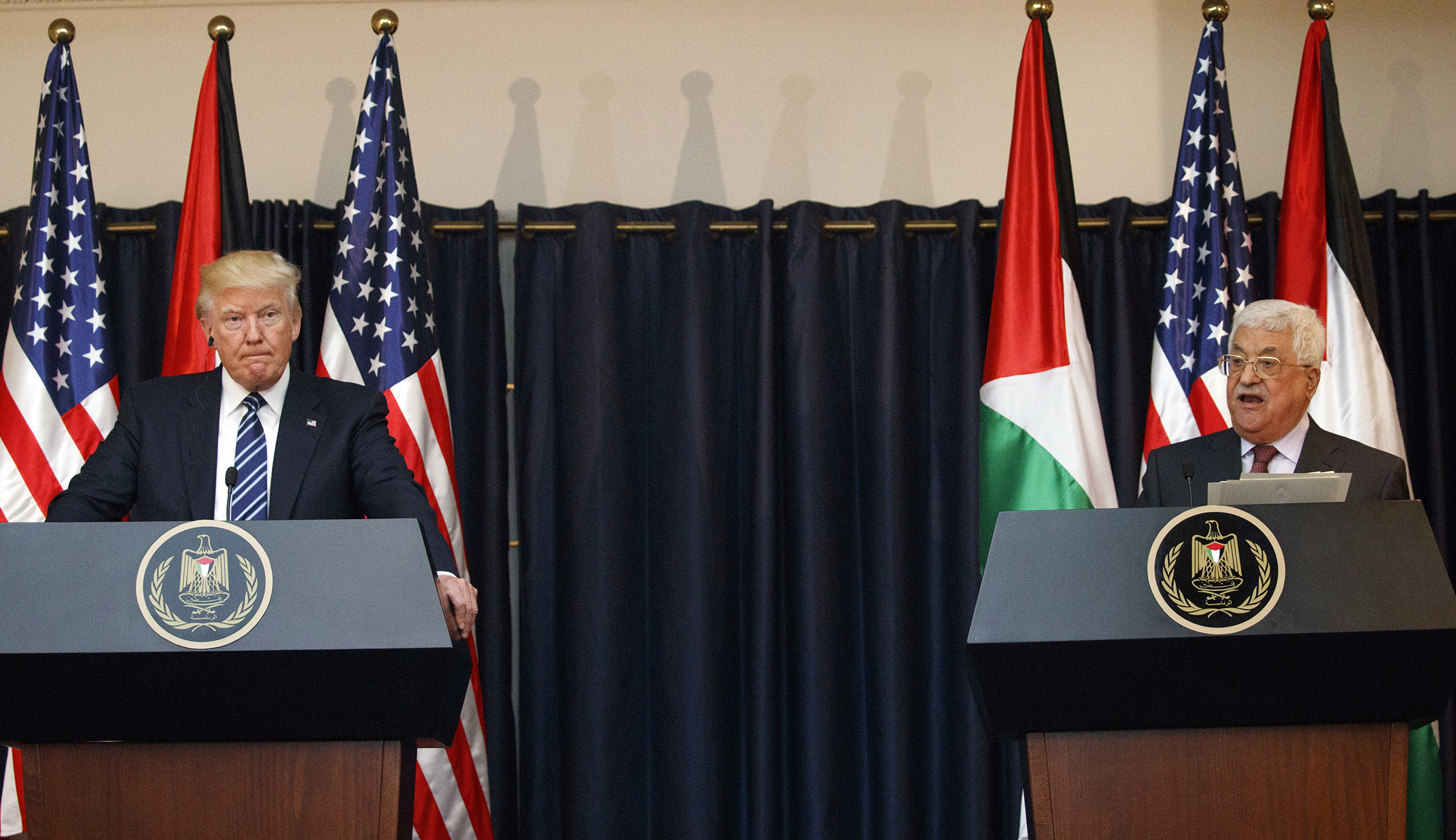 In meeting with Mahmoud Abbas, Trump calls for peace ‘all throughout the Middle East’
