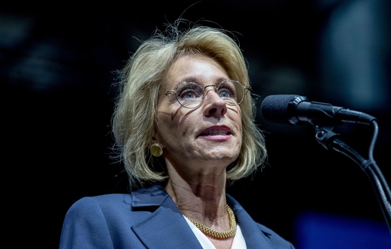 Betsy DeVos, President Trump's nominee to lead the Education Department, firmly believes in all types of school choice. (AP Photo/Andrew Harnik, File)