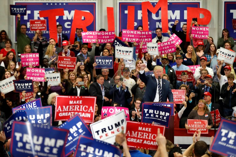 Ah ha! At last, a disillusioned Trump voter. Not really, though. (AP Photo/Robert F. Bukaty, File)