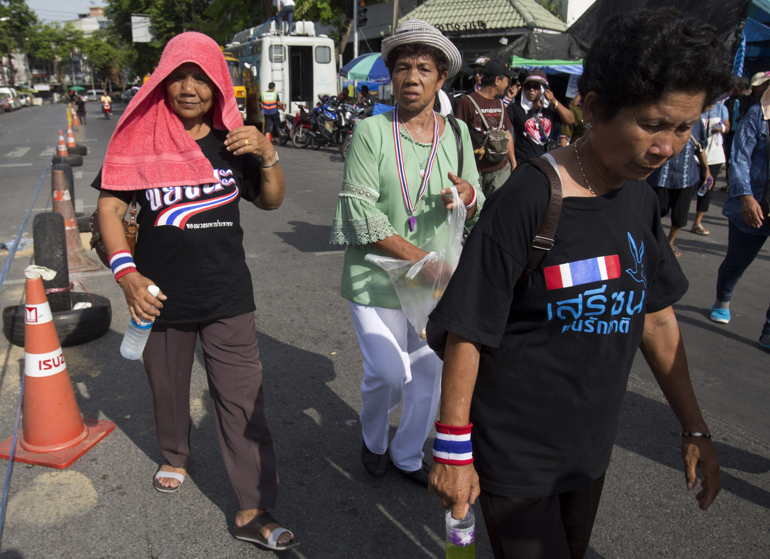 ‘Holy traffic cones’ become symbol of Thai crisis