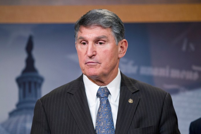 Sen. Joe Manchin, D-W.Va., says repealing Obamacare without a replacement would cause "those struggling with addiction to lose their treatment." (AP Photo/Alex Brandon)