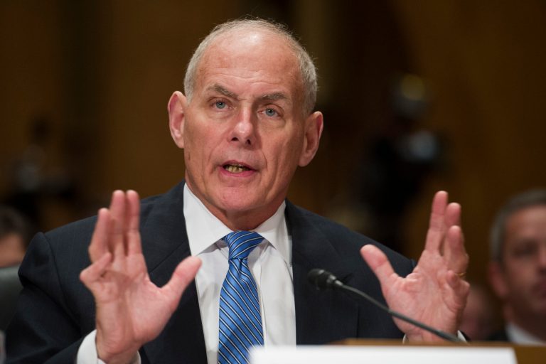 Retired Marine Corps Gen. John Kelly showed a willingness to break with some of Trump's campaign positions. (AP Photo/Cliff Owen)