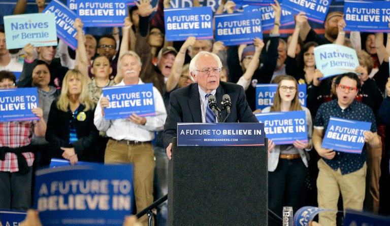 The paper said that if Sanders keeps up his momentum, he'll have an argument to make. (Bob Zellar/The Billings Gazette via AP)