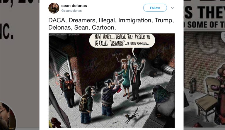 New Mexico's two Democratic senators, Martin Heinrich and Tom Udall, criticized the Albuquerque Journal for running what they said was an offensive cartoon. (screenshot)