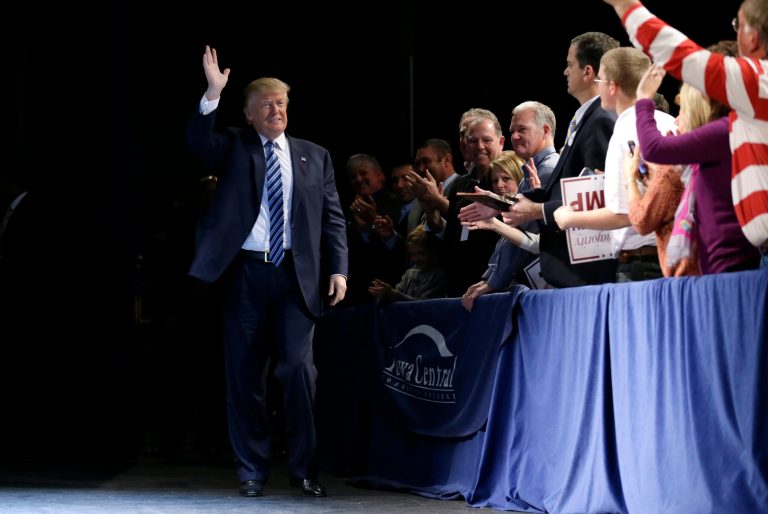 Trump is earning double the support of his closest opponent, Florida Sen. Marco Rubio, in Rubio's home state.Â (AP Photo/Charlie Neibergall)