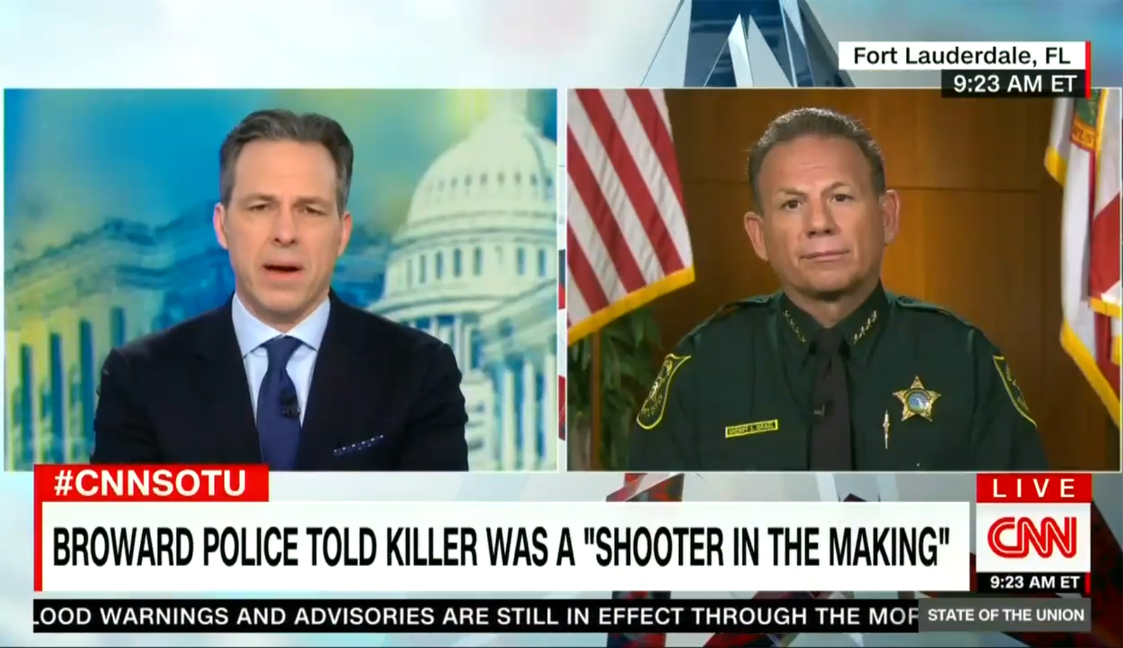 Jake Tapper takes Broward County sheriff to task for failure to stop high school shooter: Watch