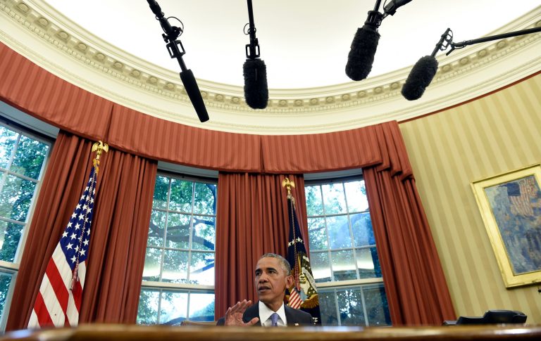 In addition to calling Donald Trump on the carpet, President Obama will seek to cement his legacy while bringing his fractured party together behind his one-time adversary and Cabinet member, Hillary Clinton. (AP Photo/Susan Walsh)