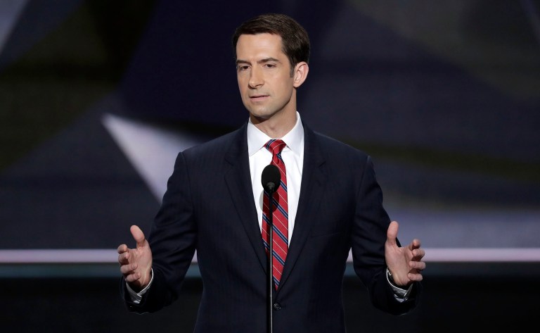 Sen. Tom Cotton Wednesday warned President-elect Trump not to misjudge Russian strongman Vladimir Putin. (AP Photo/J. Scott Applewhite)