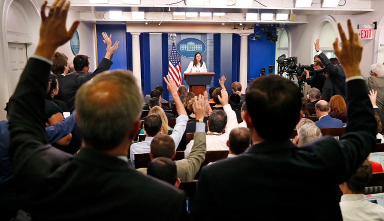 The Connecticut lawmaker wants to force the White House to hold on-camera briefings. (AP Photo/Alex Brandon)