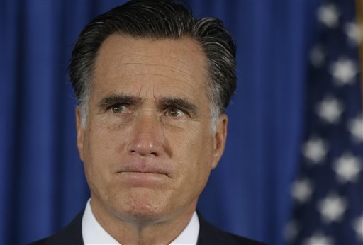 Republican presidential candidate and former Massachusetts Gov. Mitt Romney makes comments on the killing of U.S. embassy officials in Benghazi, Libya, while speaking in Jacksonville, Fla.,  Wednesday, Sept. 12, 2012. (AP Photo/Charles Dharapak)