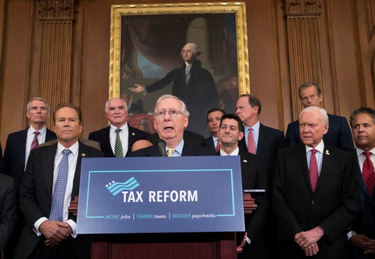 But Republicans are revealing a split between those concerned about tax cuts that might increase the deficit and Republicans who want to play the supply-side Santa Claus. (AP)