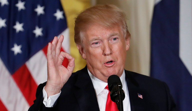 President Trump said he believes the U.S. has the backing of the international community when it comes to dealing with North Korea, whose nuclear ambitions have ratcheted up tensions between Pyongyang and Washington. (AP Photo/Pablo Martinez Monsivais)