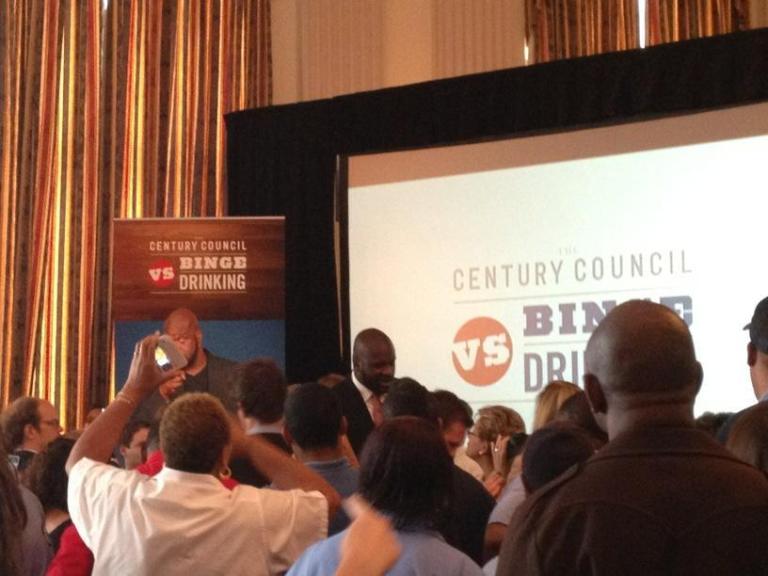 Shaquille O'Neal on Capitol Hill for a Century Council event on binge drinking. (Jenny Rogers/Examiner)